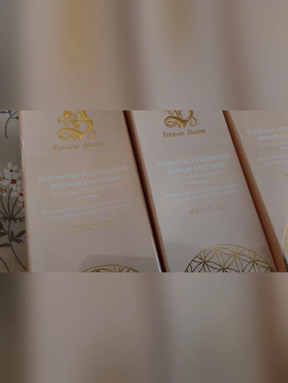 New Forever Bloom Biomimic Foundation Medium Spectrum - NEW IN BOX! set of 4